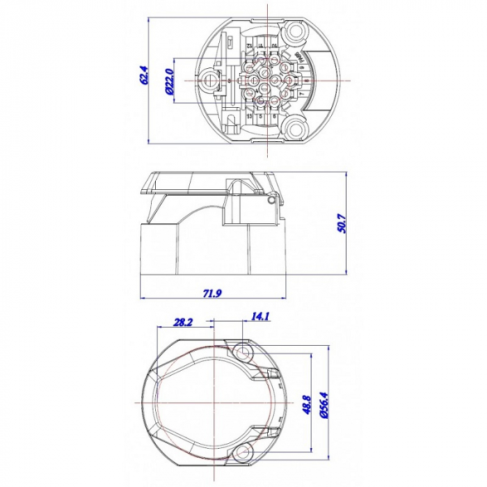 Priza electrica remorca cu 13 pini - Truck LED G13 [4]