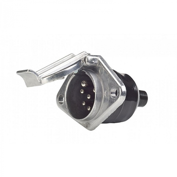 Priza metalica electrica pentru remorca cu 7 pini, tip N, 24V - Truck LED E1233-A [4]