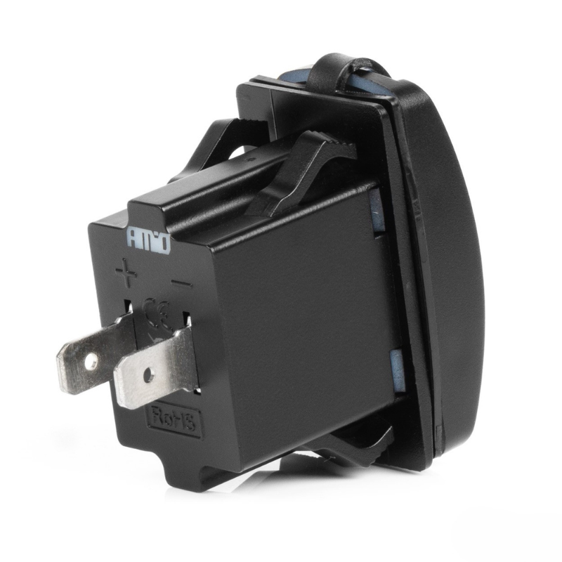 Priza USB Dubla Incastrabila Auto/Barca, Impermeabila, LED Rosu, 12V/24V [2]