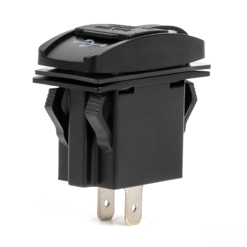 Priza USB Dubla Incastrabila Auto/Barca, Impermeabila, LED Rosu, 12V/24V [3]