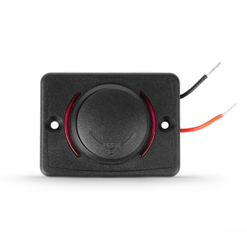 Priza USB Dubla Patrata Incastrabila, Impermeabila, LED Rosu, 12V/24V [3]
