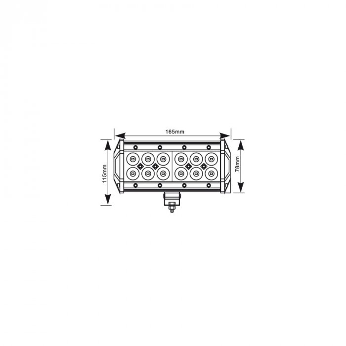 Proiector 36w, 12 Led-uri, 12V24V, Army Green LB0032FM [2]