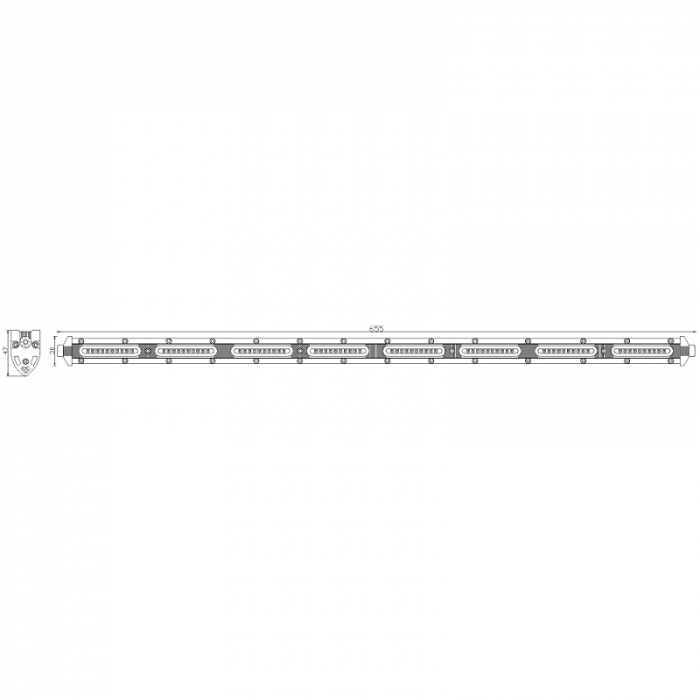 Proiector auto led bar slim 80 x LED, 65.5cm, 1224V, 4400LM - Truck LED LB0122 [3]