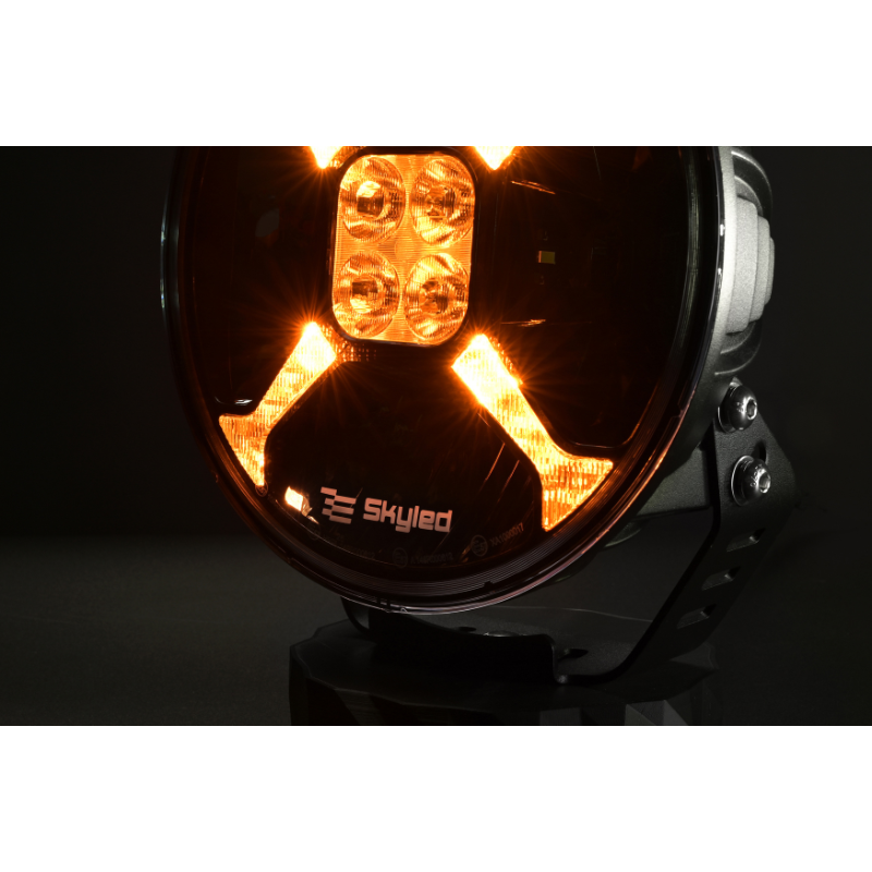 Proiector camion, offroad Cosmo Flash 9X, 11000Lm, 120W, 12/24V, 22.8cm, pozitie alba / portocalie, si stroboscop [10]