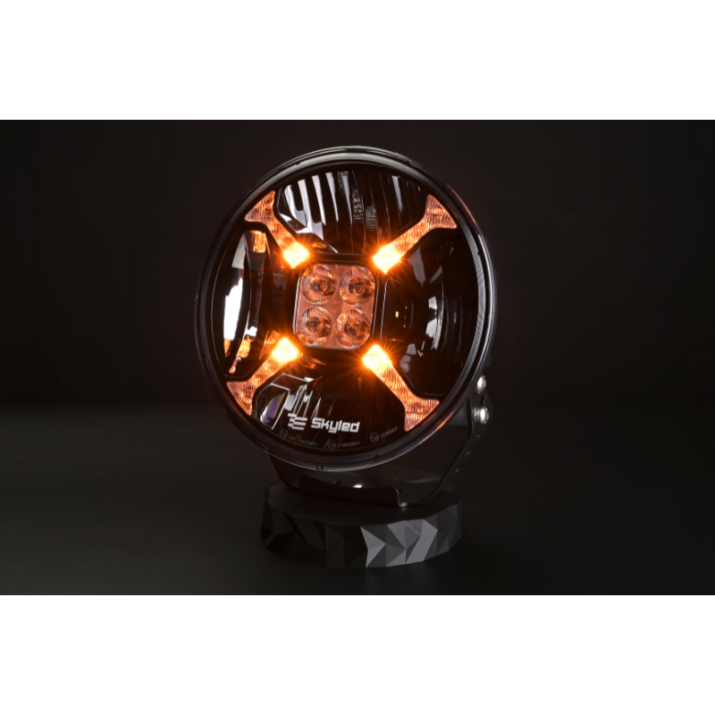 Proiector camion, offroad Cosmo Flash 9X, 11000Lm, 120W, 12/24V, 22.8cm, pozitie alba / portocalie, si stroboscop [7]