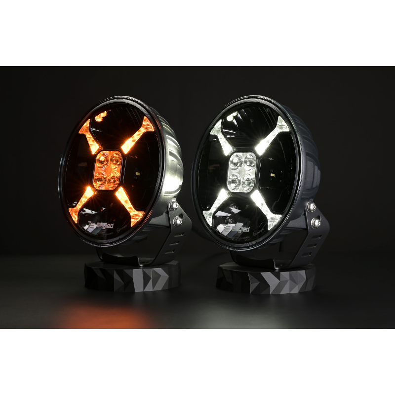 Proiector camion, offroad Cosmo Flash 9X, 11000Lm, 120W, 12/24V, 22.8cm, pozitie alba / portocalie, si stroboscop [4]