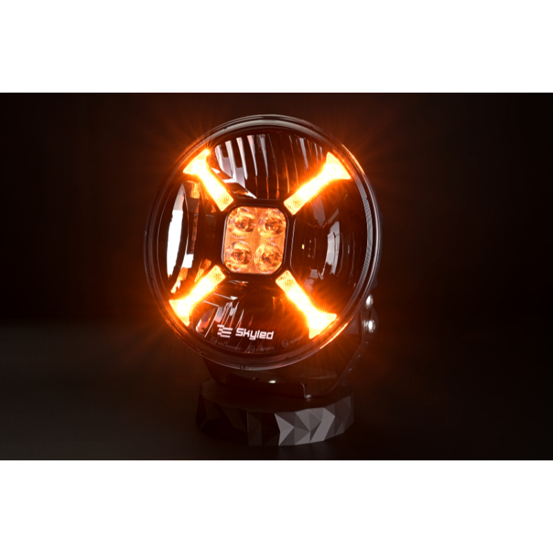 Proiector camion, offroad Cosmo Flash 9X, 11000Lm, 120W, 12/24V, 22.8cm, pozitie alba / portocalie, si stroboscop [8]