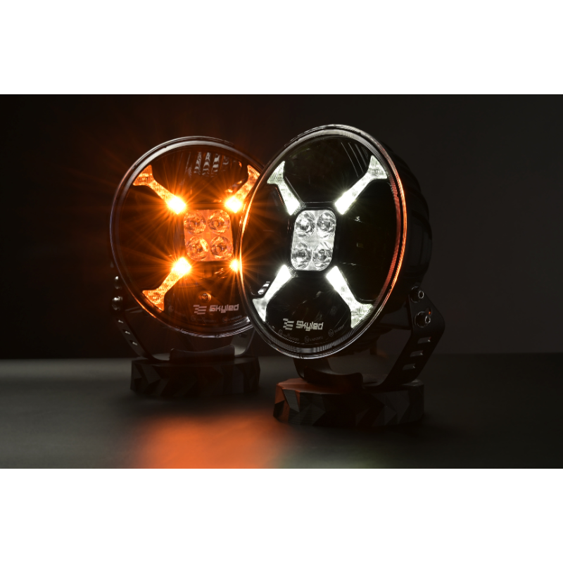 Proiector camion, offroad Cosmo Flash 9X, 11000Lm, 120W, 12/24V, 22.8cm, pozitie alba / portocalie, si stroboscop [5]