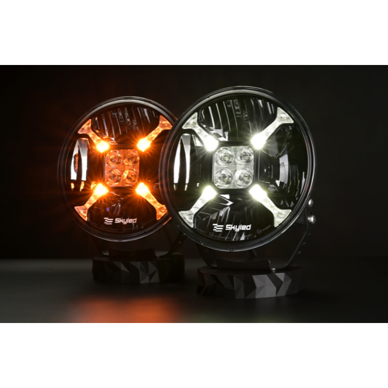 Proiector camion, offroad Cosmo Flash 9X, 11000Lm, 120W, 12/24V, 22.8cm, pozitie alba / portocalie, si stroboscop [6]