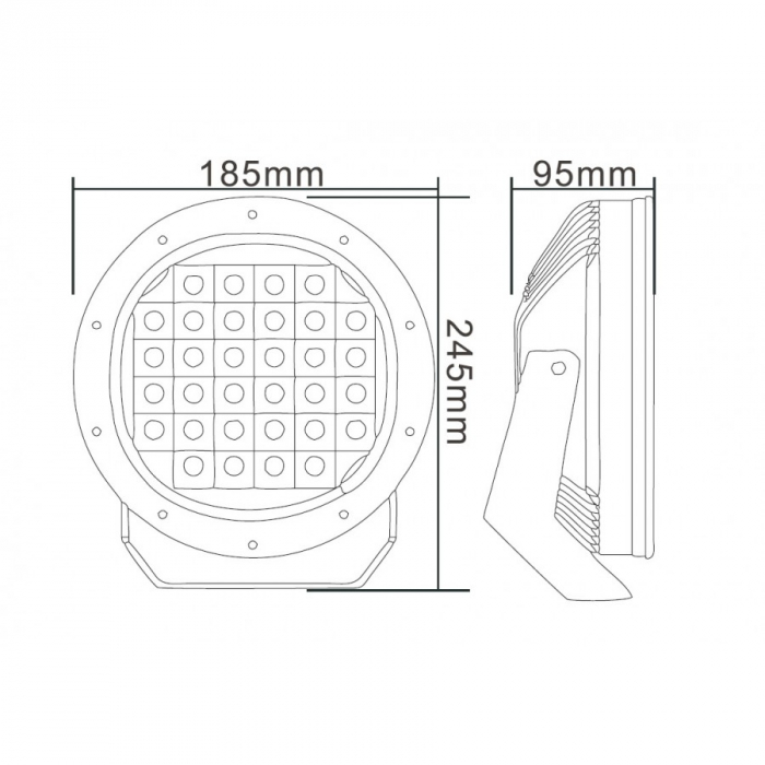Proiector, Far rotund Full LED, cu pozitie angel eyes, 1224V - Truck LED L3411 [4]