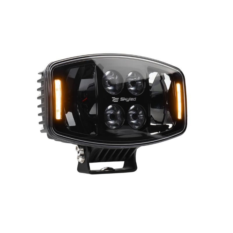 Proiector FULL LED, Jumbo Oculus, DRL, 90W, 24.7cm, 6000K, 8500Lm, 12/24V, cu pozitie alb/portocaliu [2]
