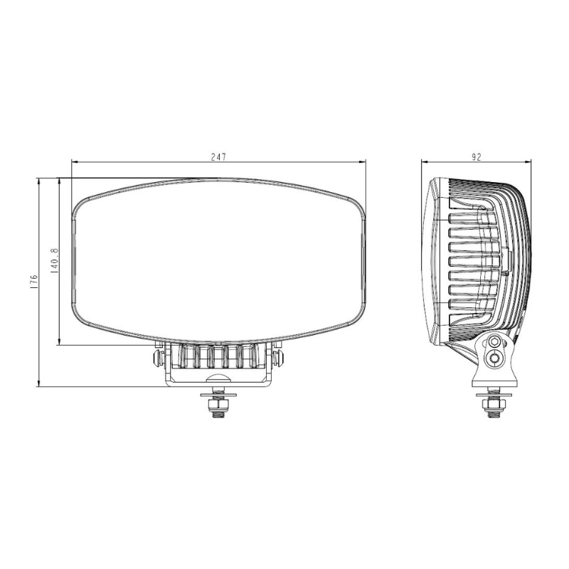 Proiector FULL LED, Jumbo Oculus, DRL, 90W, 24.7cm, 6000K, 8500Lm, 12/24V, cu pozitie alb/portocaliu [3]