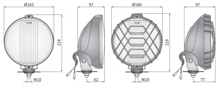 Proiector Halogen cu pozitie TIR Rotund HO2 - Wesem HO2.15160 [2]