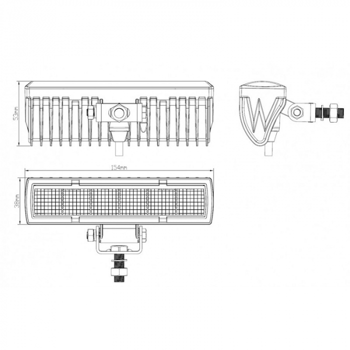 Proiector, lampa de lucru LED, 15.4 x 3.8 x 5.3cm - Truck LED  L0150 [4]