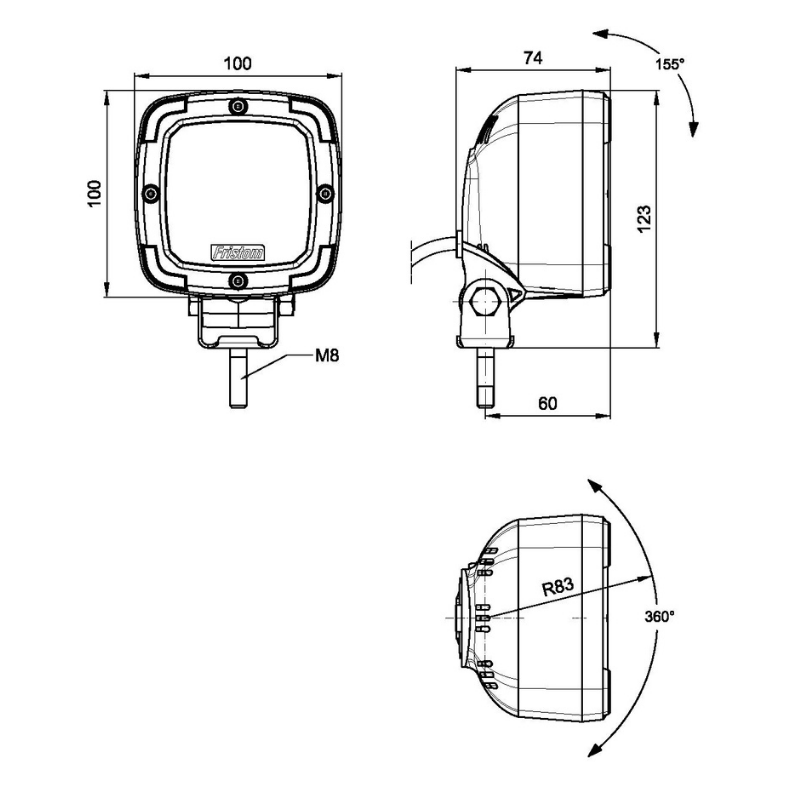 Proiector LED auto lucru, 4100 lumeni, diode CREE, carcasa aluminiu, fascicul larg, 12-24V [5]