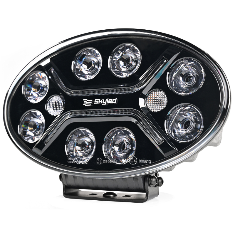Proiector LED auxiliar Jumbo Ovum Flash, 82W, 12/24V, lumina drum, stroboscop portocaliu [7]
