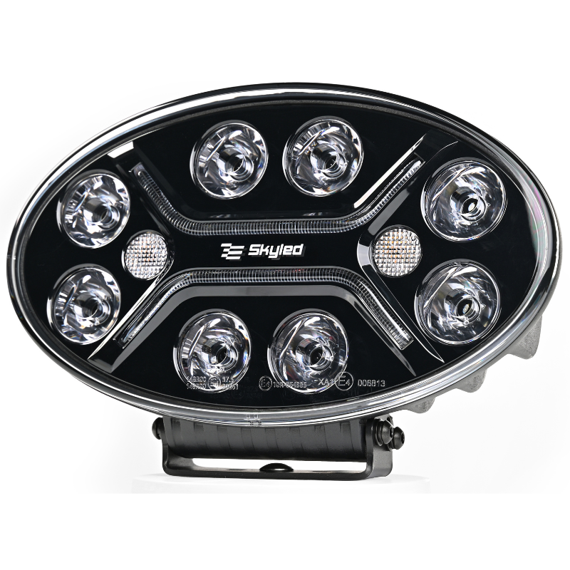 Proiector LED auxiliar Jumbo Ovum Flash, 82W, 12/24V, lumina drum, stroboscop portocaliu [8]