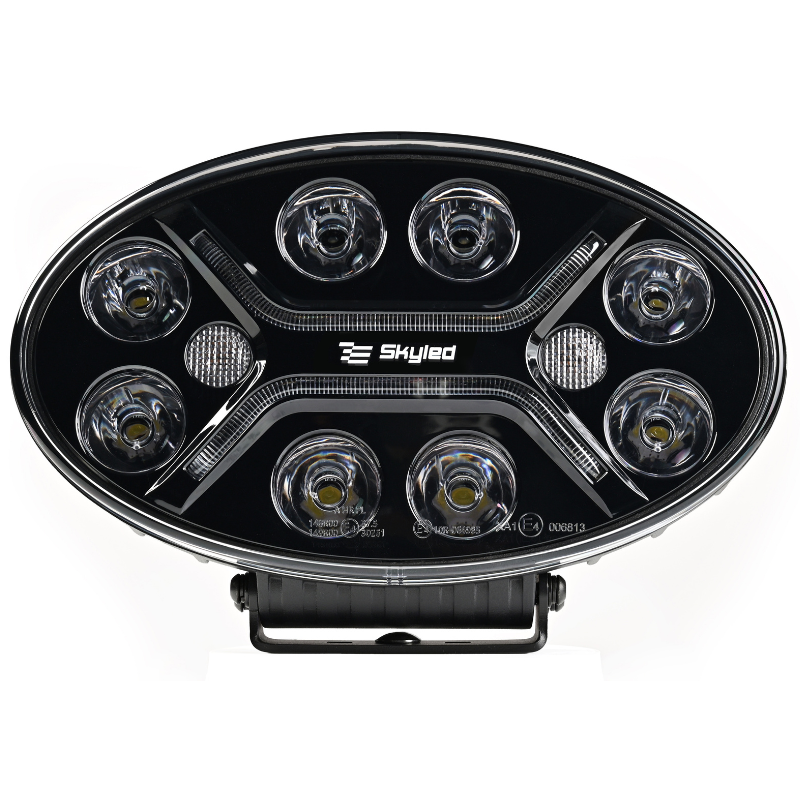 Proiector LED auxiliar Jumbo Ovum Flash, 82W, 12/24V, lumina drum, stroboscop portocaliu [9]