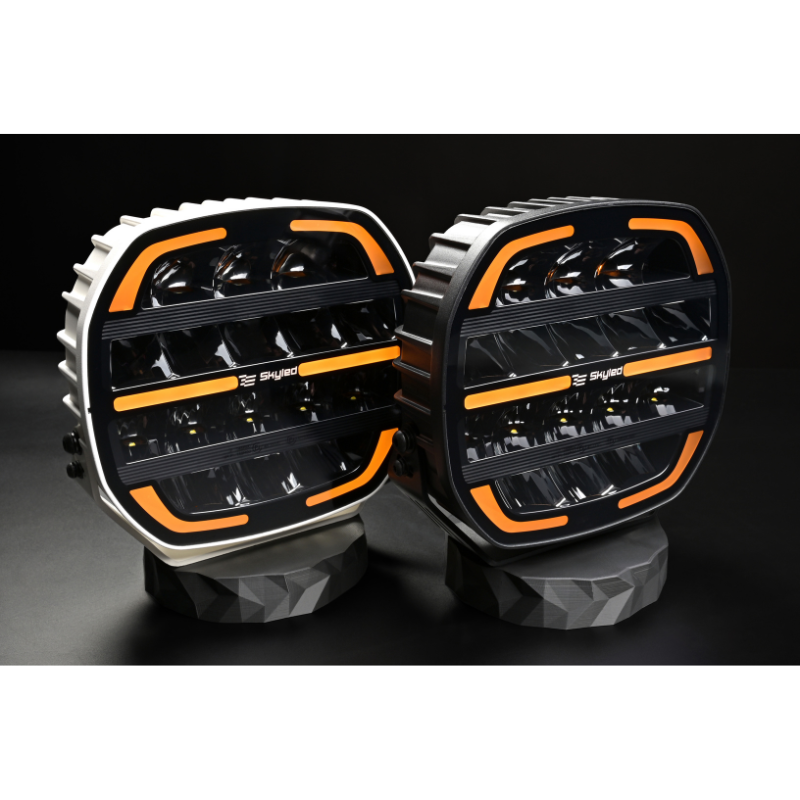 Proiector LED auxiliar Moai 9X Black, 162W, 12/24V, Combo Beam, pozitie alba si portocalie, 5000K, IP68, pentru camioane, 4x4 si utilaje [13]