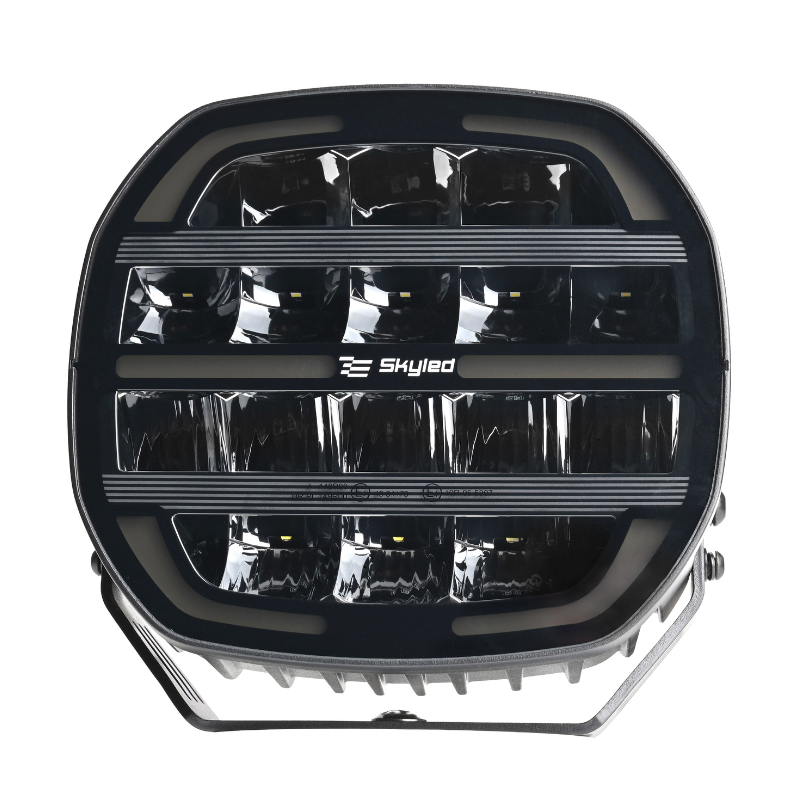 Proiector LED auxiliar Moai 9X Black, 162W, 12/24V, Combo Beam, pozitie alba si portocalie, 5000K, IP68, pentru camioane, 4x4 si utilaje [21]