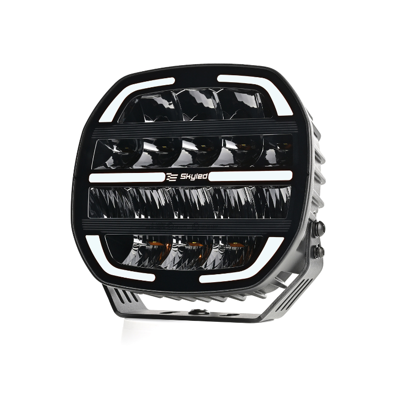 Proiector LED auxiliar Moai 9X Black, 162W, 12/24V, Combo Beam, pozitie alba si portocalie, 5000K, IP68, pentru camioane, 4x4 si utilaje [3]