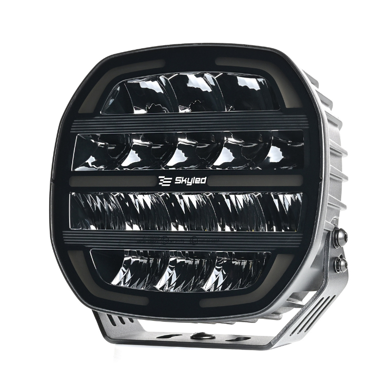 Proiector LED auxiliar Moai 9X Black, 162W, 12/24V, Combo Beam, pozitie alba si portocalie, 5000K, IP68, pentru camioane, 4x4 si utilaje [18]