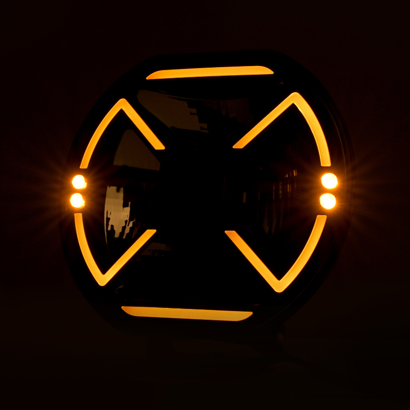 Proiector LED Auxiliar VIA Flash 9X FI218, 160W, Lumina Pozitie Dinamica Alba/Portocalie si Stroboscop [9]