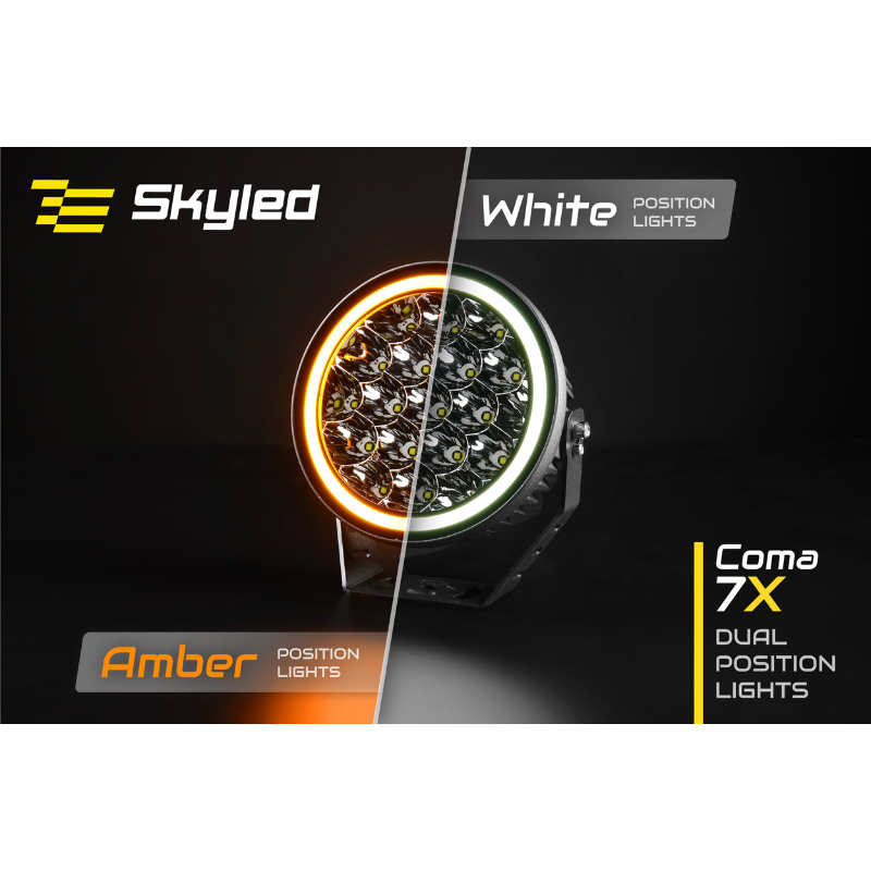 Proiector LED Coma 7X 7" FULL LED, 95W, 8500Lm, poziție alb și portocaliu, 17.8cm [2]