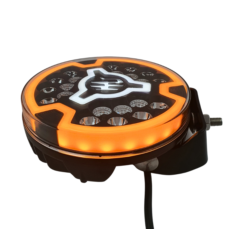 Proiector LED cu 3 tipuri pozitie, portocaliu, Flood, 12 / 24V, 17.8cm, 9200lm, 5700K, 82W, cablu 3m, contur clar [3]