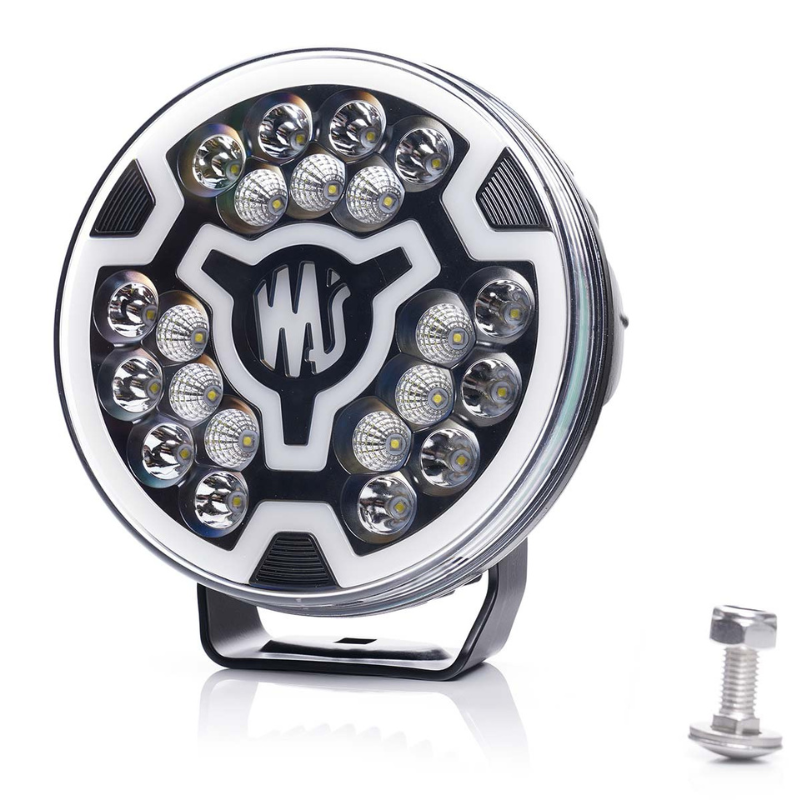 Proiector LED cu 3 tipuri pozitie, portocaliu, Flood, 12 / 24V, 17.8cm, 9200lm, 5700K, 82W, cablu 3m, contur clar [4]