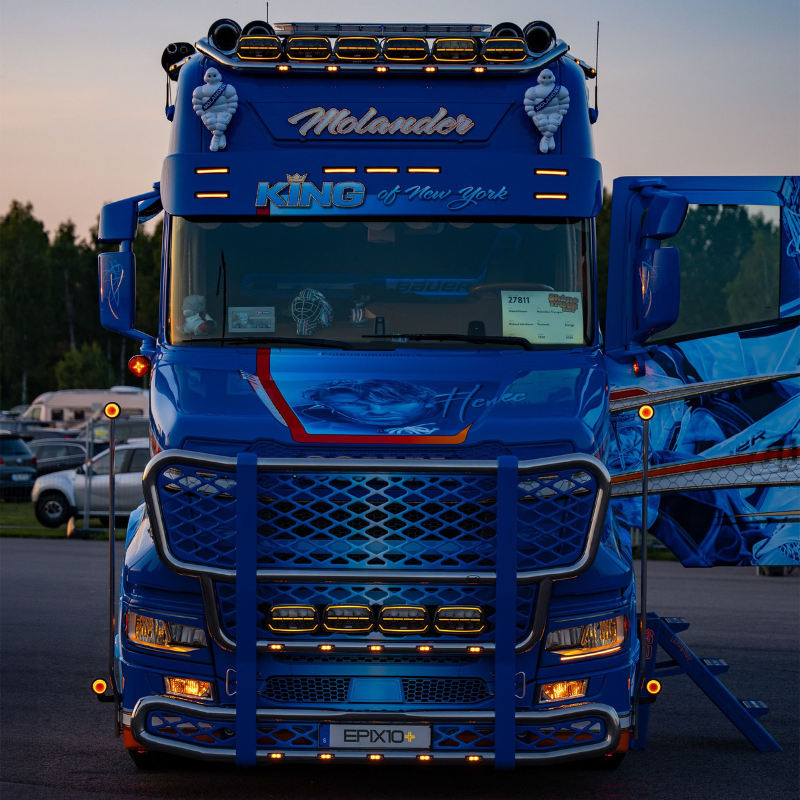 Proiector LED cu poziție dinamică albă și portocalie + stroboscop, pentru camion și off road, Epix10+ STROBE, Powerboost, 11500lm, 150w, 24.7 x 14.5cm [6]