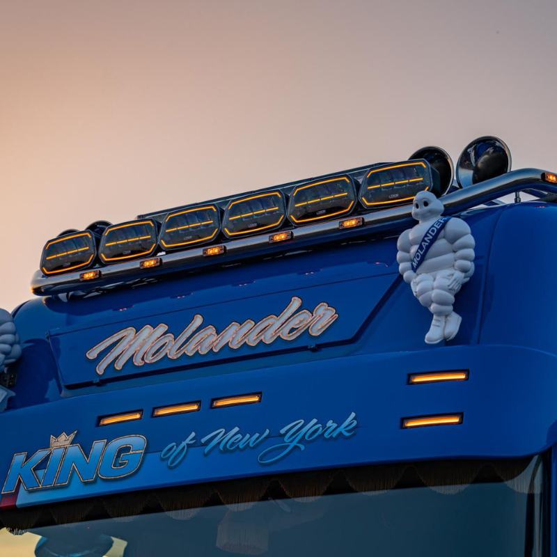 Proiector LED cu poziție dinamică albă și portocalie + stroboscop, pentru camion și off road, Epix10+ STROBE, Powerboost, 11500lm, 150w, 24.7 x 14.5cm [3]