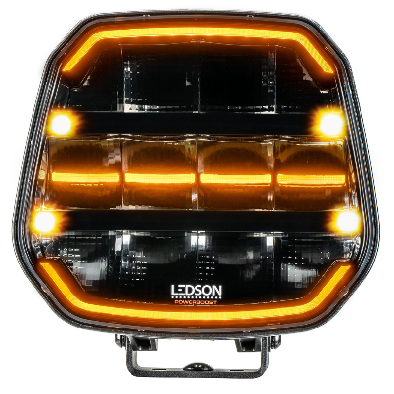 Proiector LED cu pozitie dinamica alba si portocalie + stroboscop, pentru camion și off road, Epix9+ STROBE, Powerboost, 15000lm, 180w, 22.5 x 22.3cm [1]