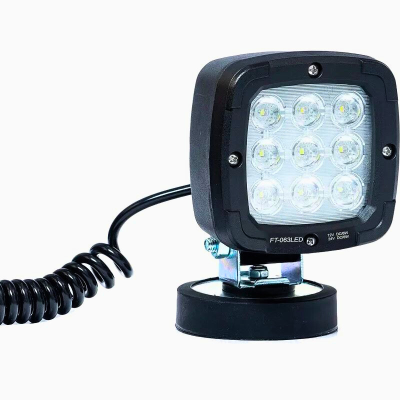 Proiector LED de lucru cu magnet, 12/24V, 14.20cm, cablu spiralat 7.8m, 650lm [6]