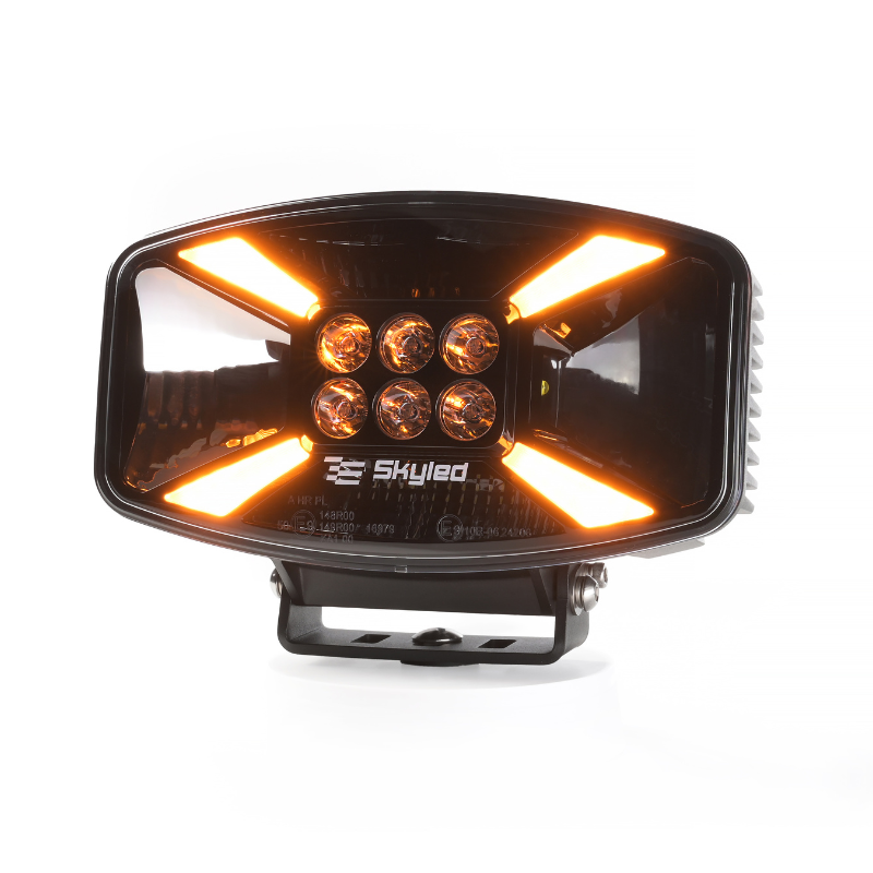 Proiector LED, Jumbo Stella Flash FULL, 140W, 12/24V, 8500lm, 24.7cm, Pozitie Alba, Galbena, Stroboscop si capac protectie, Off Road, Tir [15]