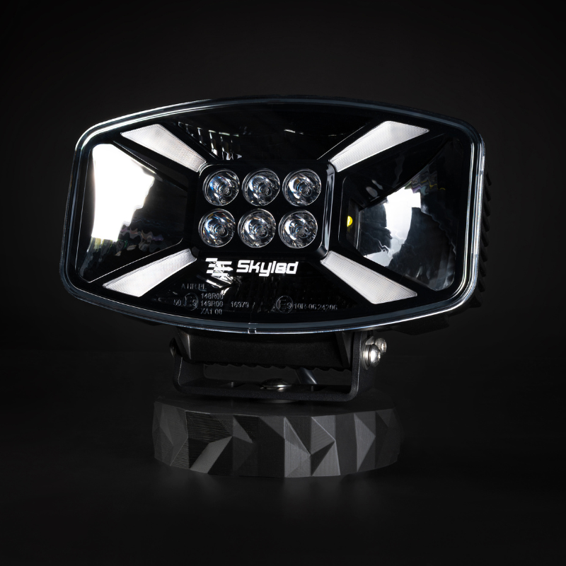 Proiector LED, Jumbo Stella Flash FULL, 140W, 12/24V, 8500lm, 24.7cm, Pozitie Alba, Galbena, Stroboscop si capac protectie, Off Road, Tir [5]