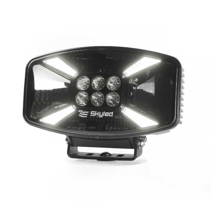 Proiector LED, Jumbo Stella Flash FULL, 140W, 12/24V, 8500lm, 24.7cm, Pozitie Alba, Galbena, Stroboscop si capac protectie, Off Road, Tir [16]