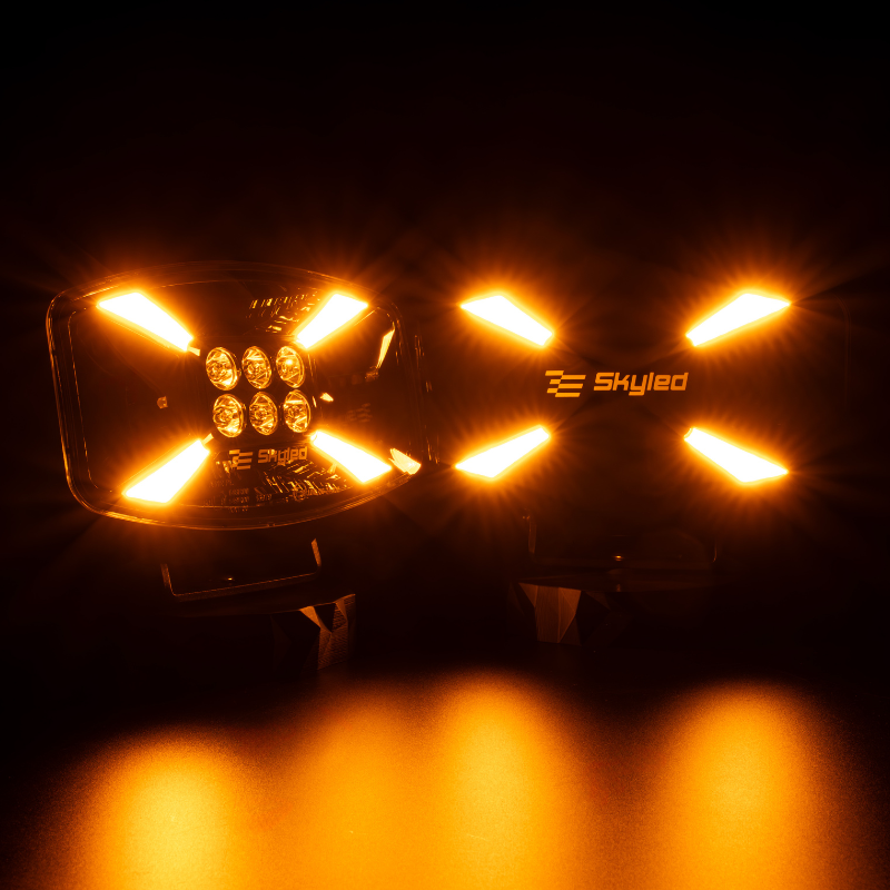 Proiector LED, Jumbo Stella Flash FULL, 140W, 12/24V, 8500lm, 24.7cm, Pozitie Alba, Galbena, Stroboscop si capac protectie, Off Road, Tir [6]