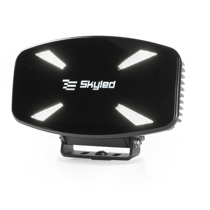 Proiector LED, Jumbo Stella Flash FULL, 140W, 12/24V, 8500lm, 24.7cm, Pozitie Alba, Galbena, Stroboscop si capac protectie, Off Road, Tir [20]