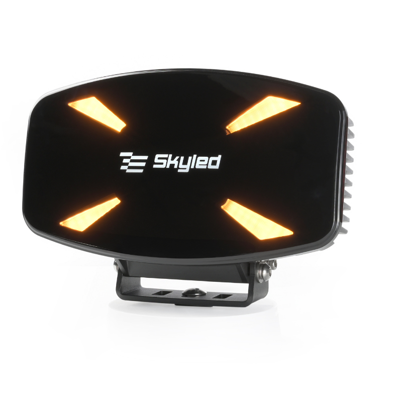 Proiector LED, Jumbo Stella Flash FULL, 140W, 12/24V, 8500lm, 24.7cm, Pozitie Alba, Galbena, Stroboscop si capac protectie, Off Road, Tir [19]