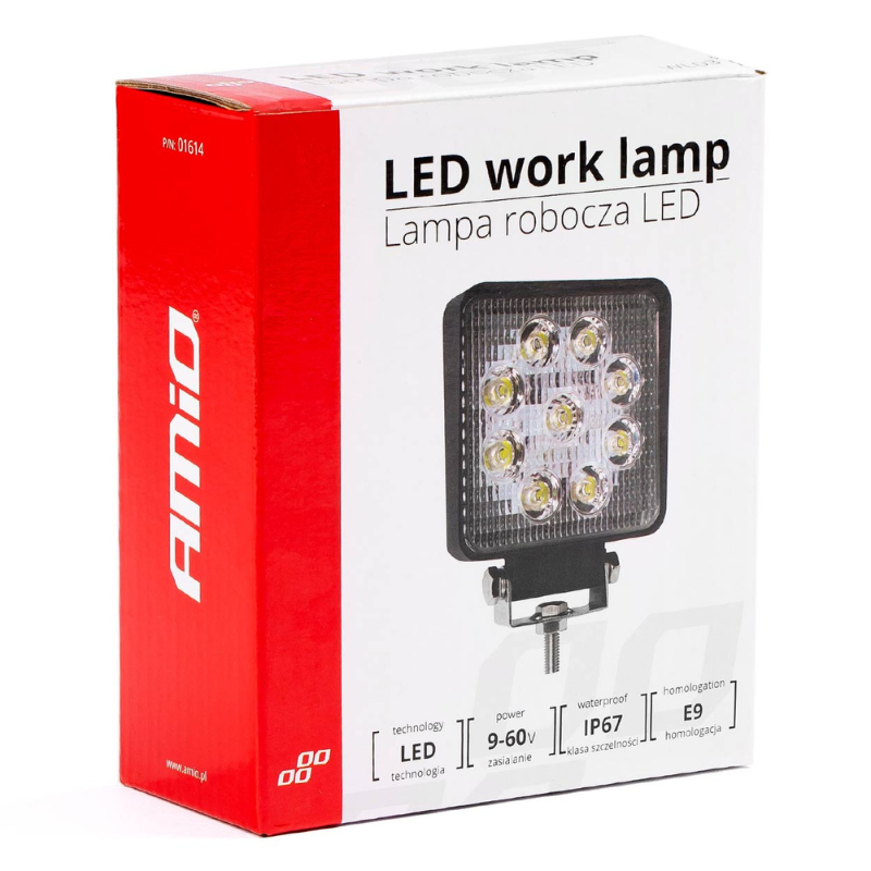 Proiector LED Lucru Auto AWL03, 9 LED, Fascicul Flood, 12/24V [11]