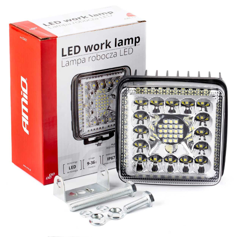 Proiector LED Lucru Auto AWL13, 77 LED, Fascicul Flood, 12/24V, 3840 lm, 11 x 11cm [11]