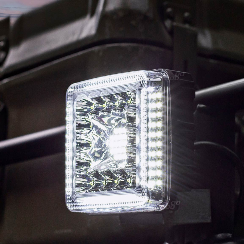 Proiector LED Lucru Auto AWL13, 77 LED, Fascicul Flood, 12/24V, 3840 lm, 11 x 11cm [2]
