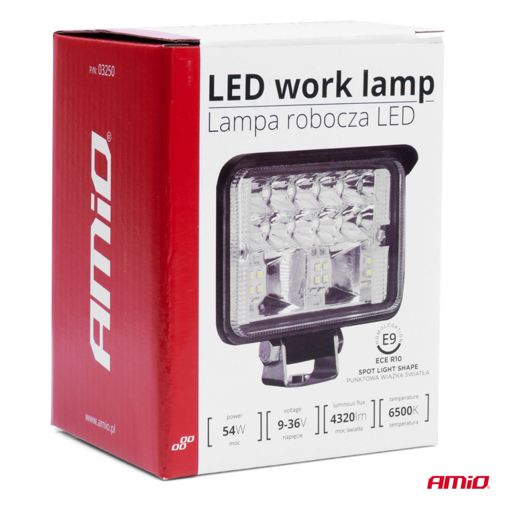 Proiector LED Lucru Auto AWL39, 18 LED, Fascicul Spot, 9-36V [4]