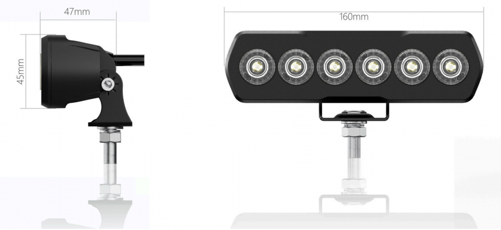Proiector LED spot, 12/24V, 1600LM, 16cm [4]