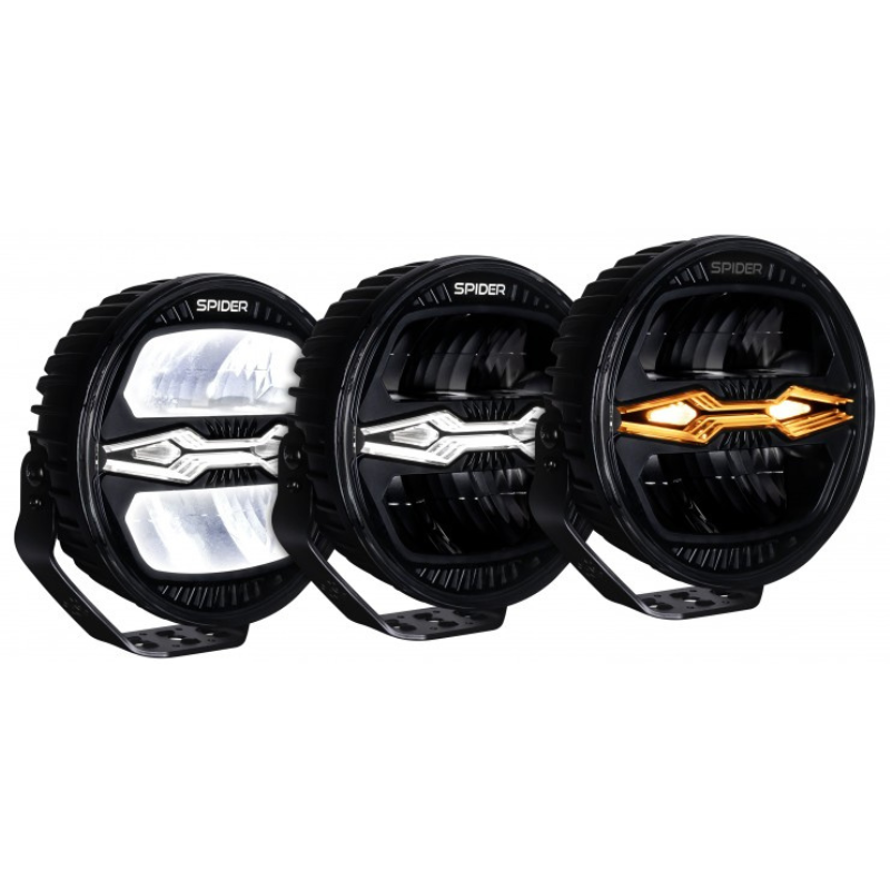 Proiector LED X-Spider NINJA, rotund, 12/24V, 100W, lumina drum, pozitie, avertizare IP69K [5]