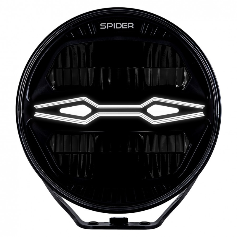 Proiector LED X-Spider NINJA, rotund, 12/24V, 100W, lumina drum, pozitie, avertizare IP69K [12]