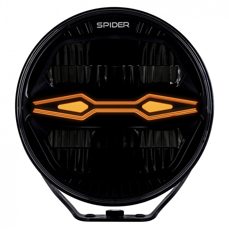 Proiector LED X-Spider NINJA, rotund, 12/24V, 100W, lumina drum, pozitie, avertizare IP69K [13]