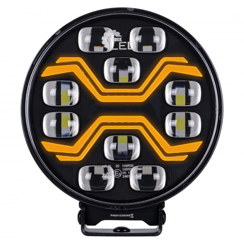 Proiector rotund LED X-SPIDER TOXIC, 80W, 22cm, faza, pozitie alba si stroboscop portocaliu [5]