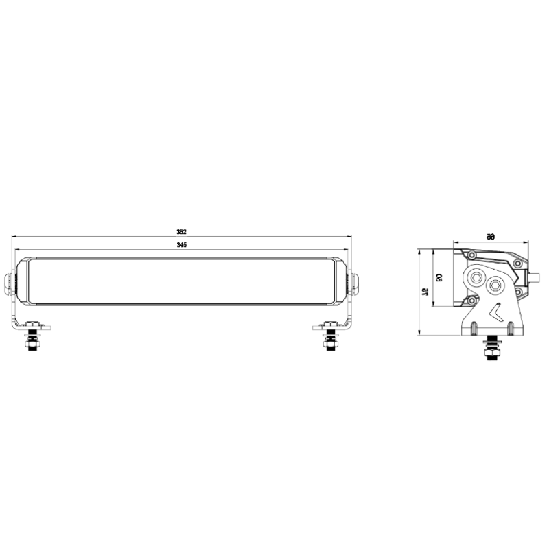 Proiector Ledbar cu stroboscop, 12/24V, 3400LM, 35.2 x 6.5cm [9]
